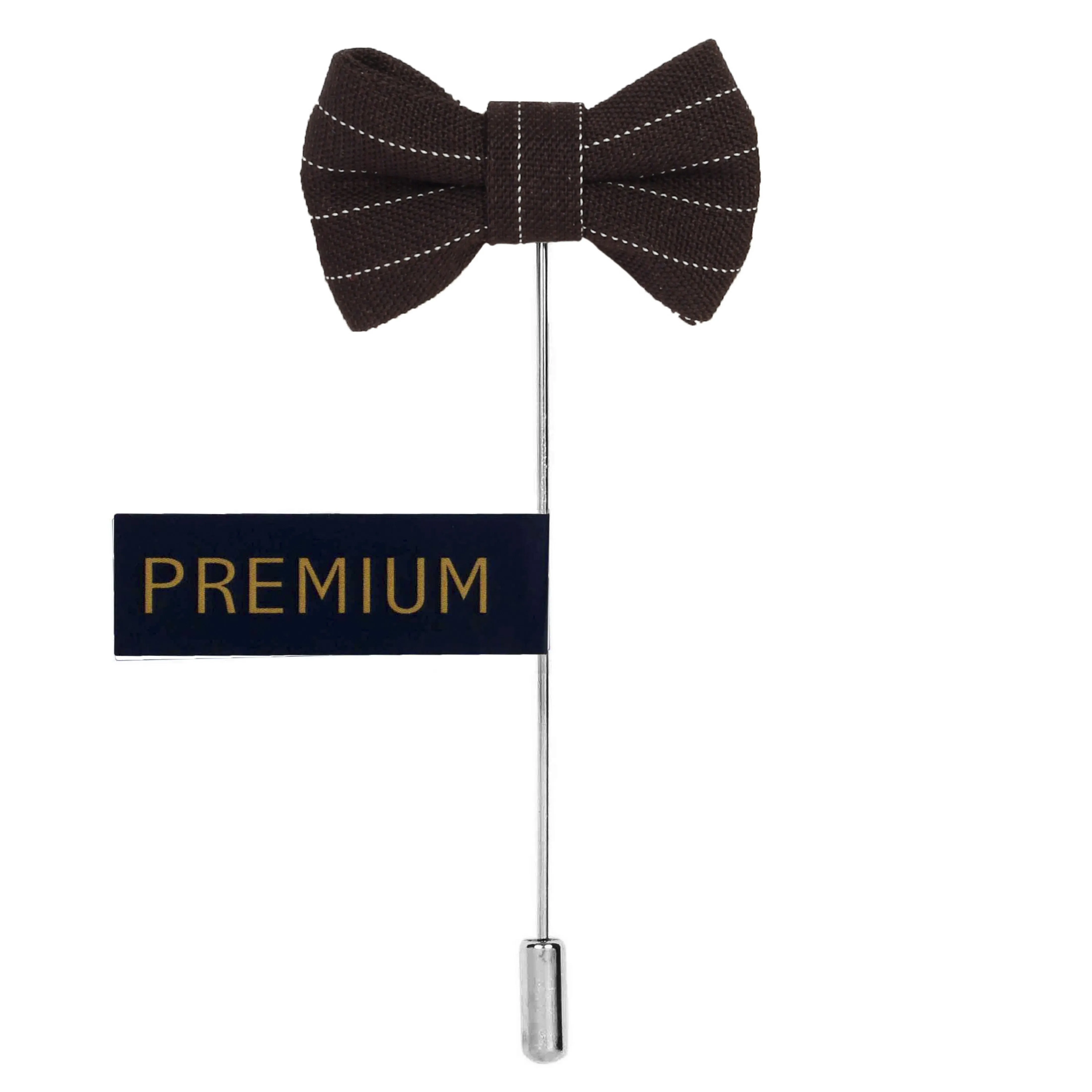 Peluche The Graceful Bow Black, White Brooch Lapel Pin