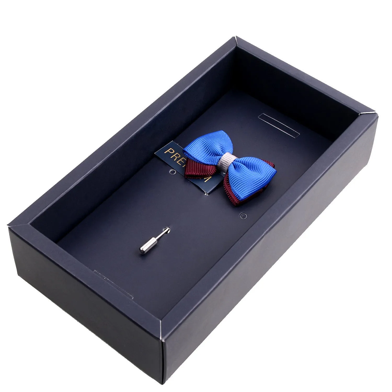 Peluche The Graceful Bow Blue and Brown Brooch