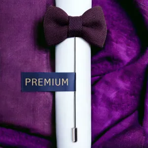 Peluche The Graceful Bow Purple Brooch