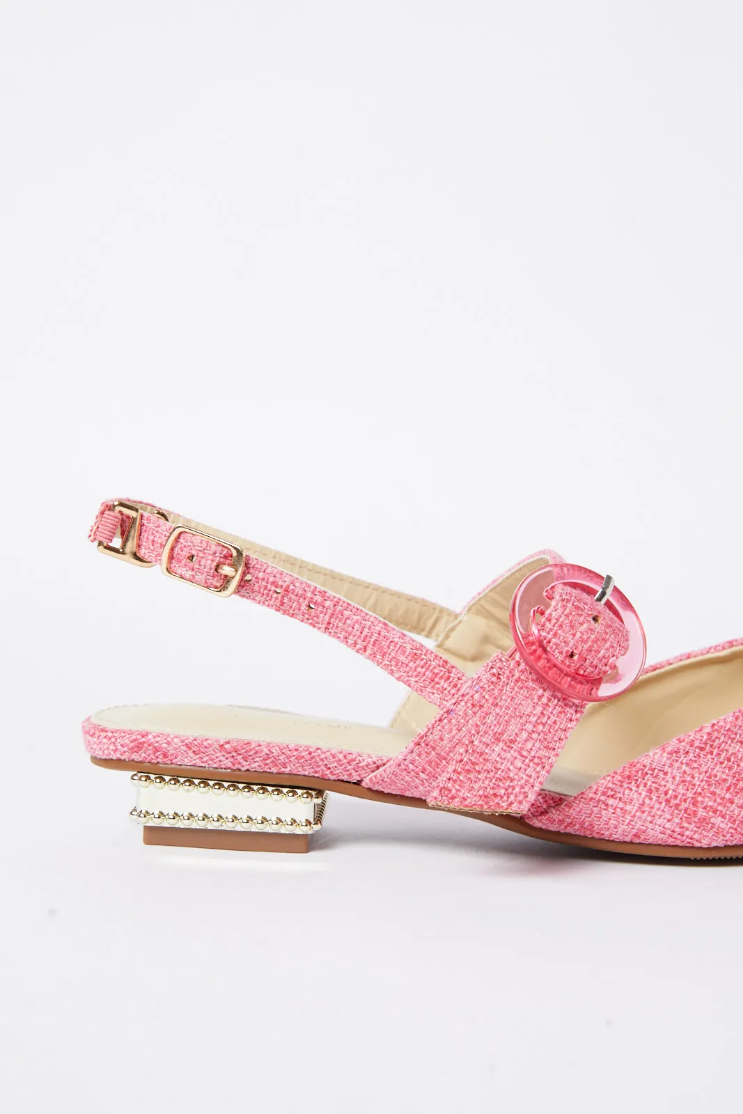 Pink Linen Shoe