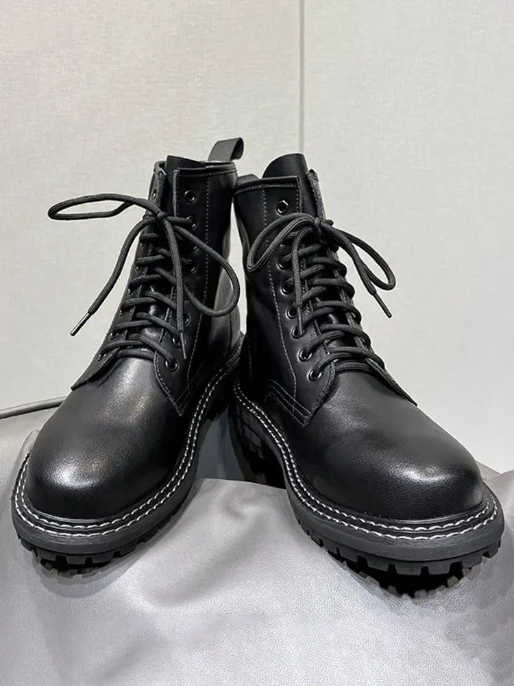 Plus Size Leather Boots