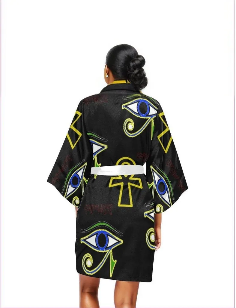 Power Clothing Womens Short Kimono Robe