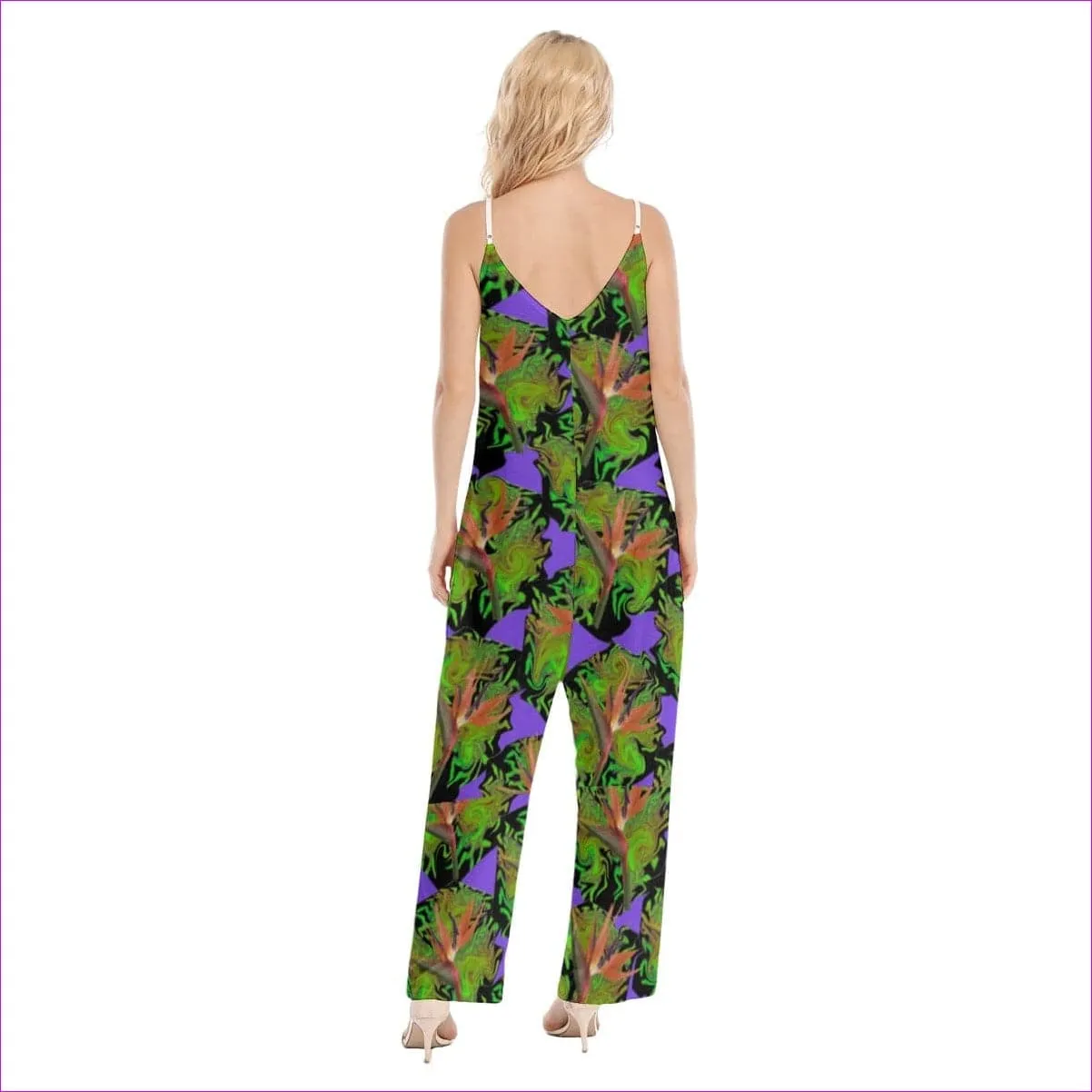 Psychedelic Paradise Womens Loose Cami Jumpsuit