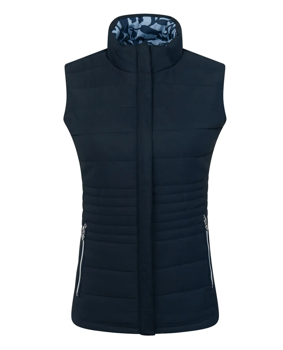 PURE GOLF Eve Reversible Vest 406 Midnight Rose Navy