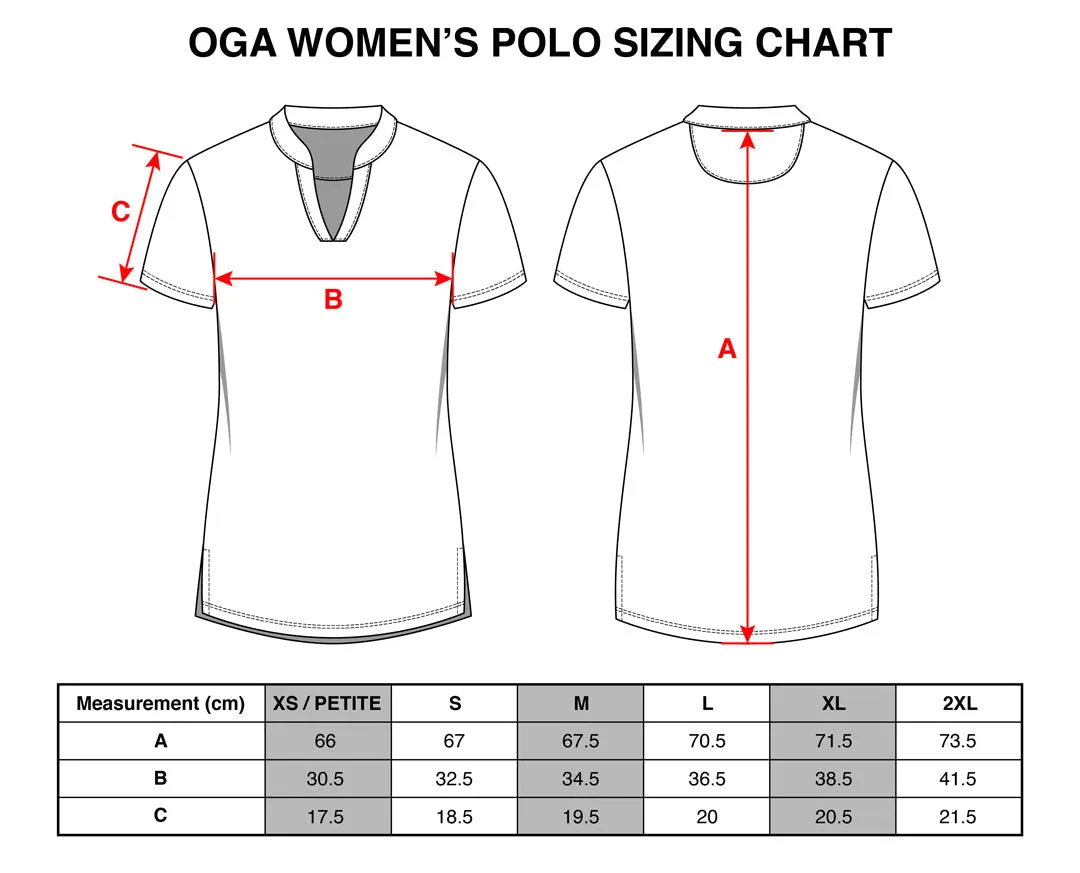 "Fluid" Aqua Foam - OGA Women's Polo - Aquamarine / Sea Foam White