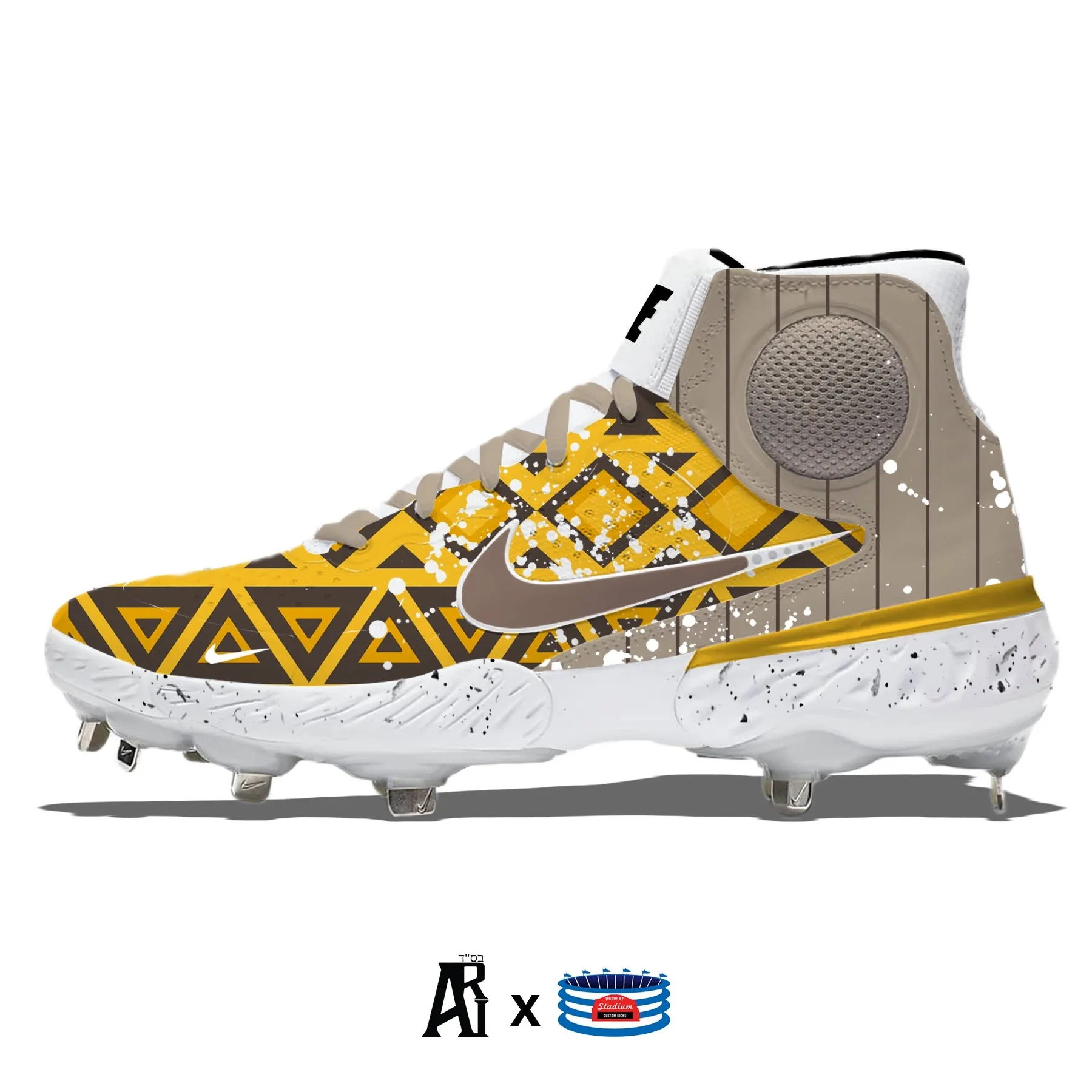 "San Diego Tribal" Nike Alpha Huarache Elite 3 Mid Cleats