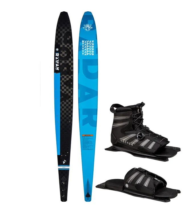 Radar Vapor Pro Build Slalom Ski with Vector Boa Boot & RTP (2024) - Blue