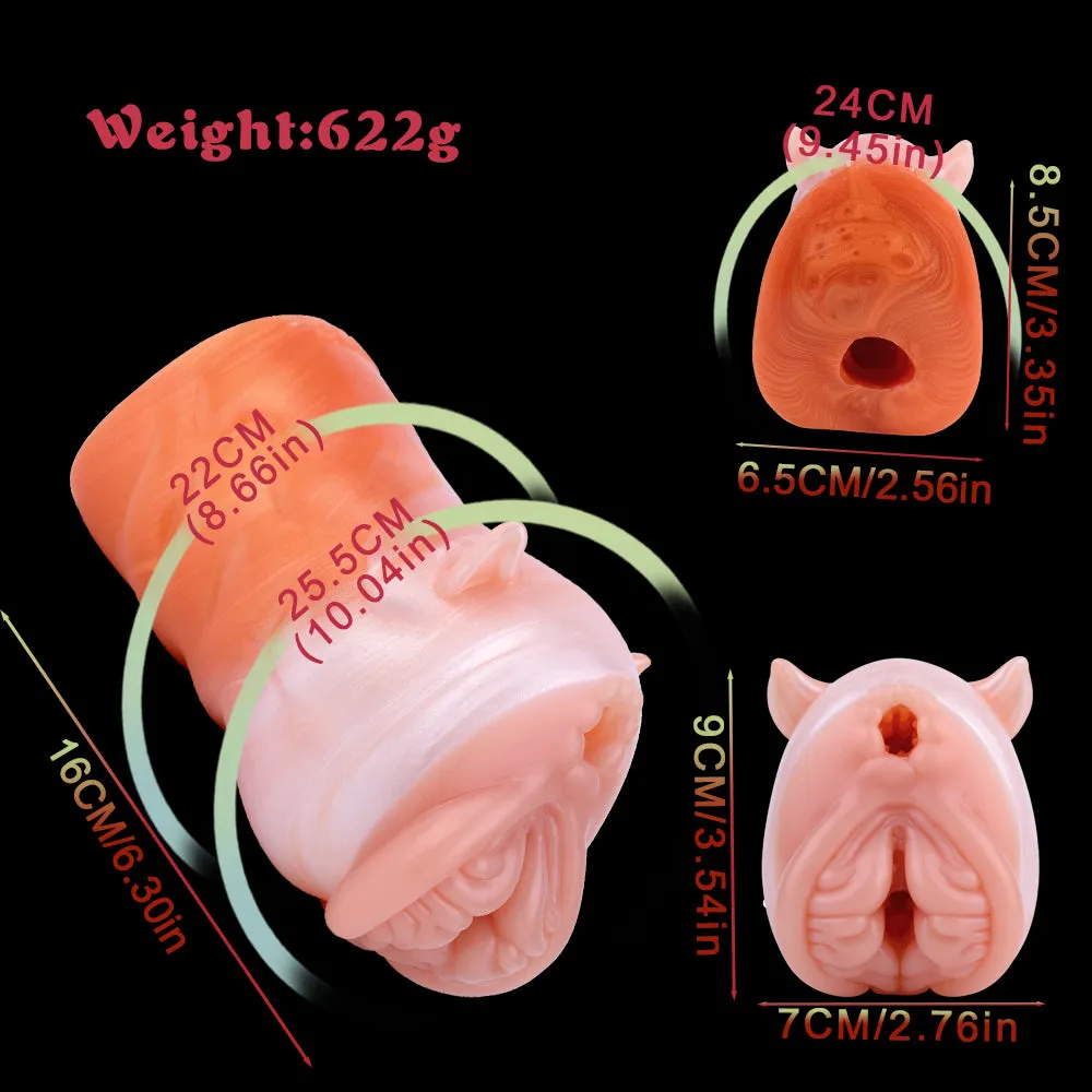 Realistic Rabbit Pocket Pussy Male Masturbator - Lifelike Animal Penis Masturbation Cup Sex Toy for Men