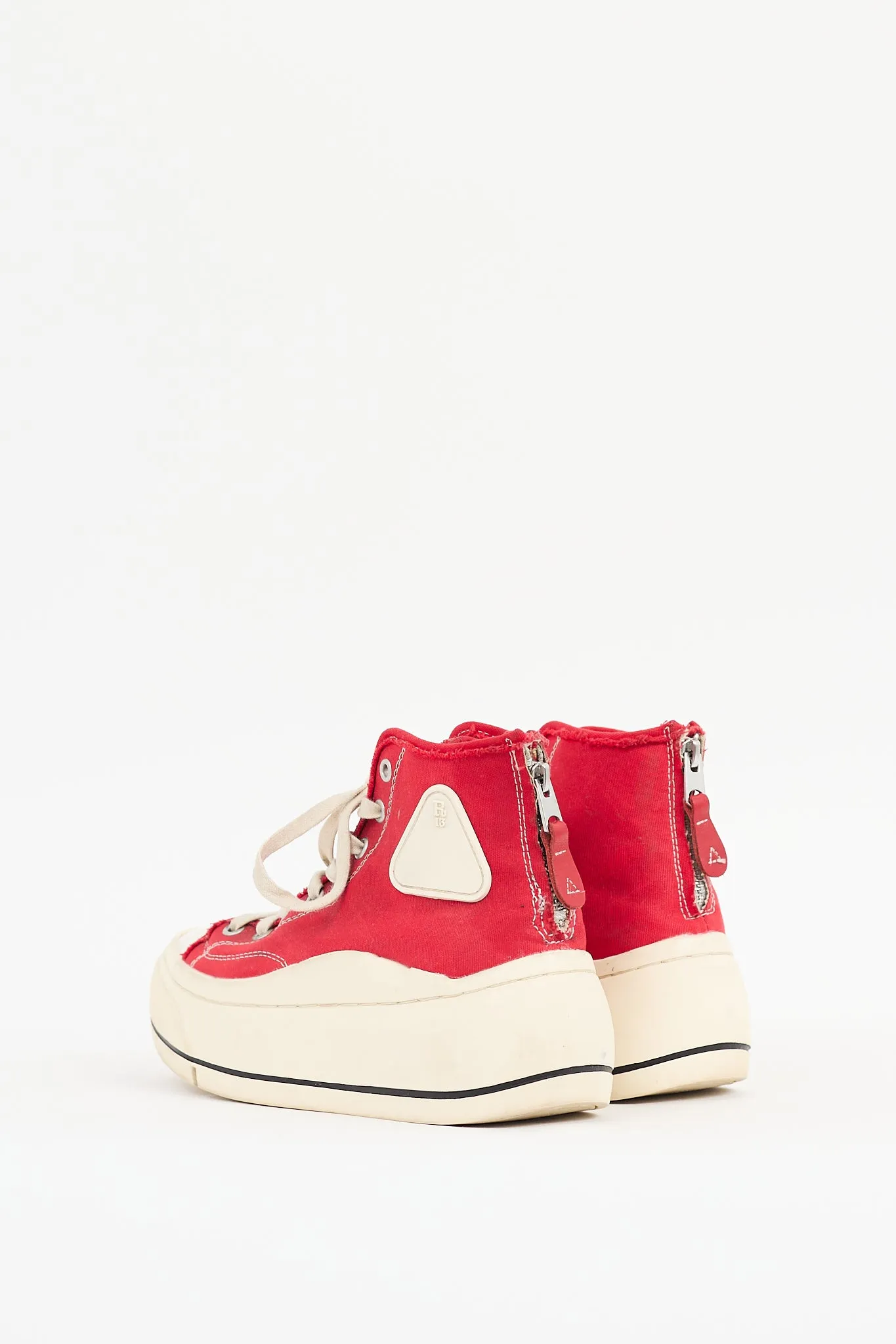 Red & White Kurt Platform Sneaker