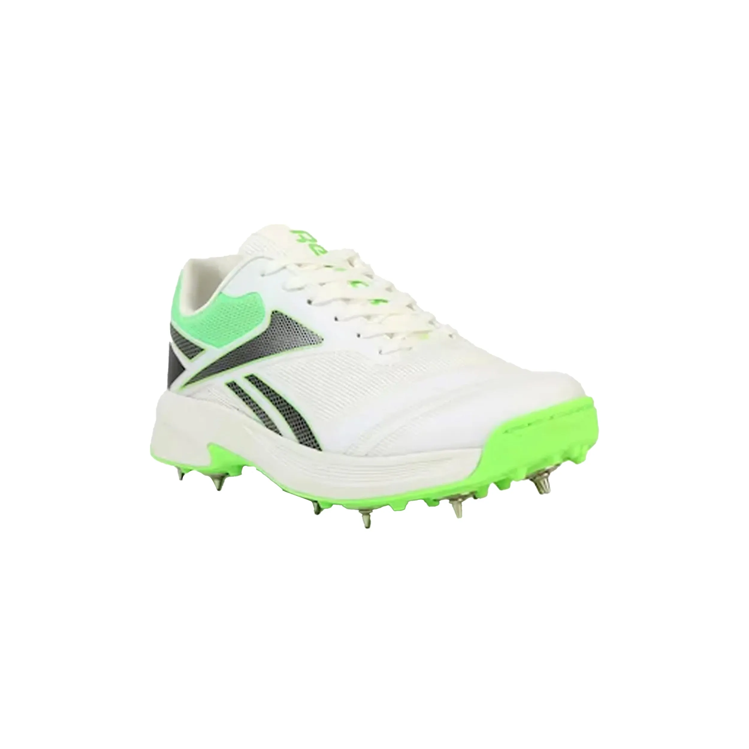 Reebok All Round Kaiser Cricket Spike Shoes (White/Black/Lime-R)