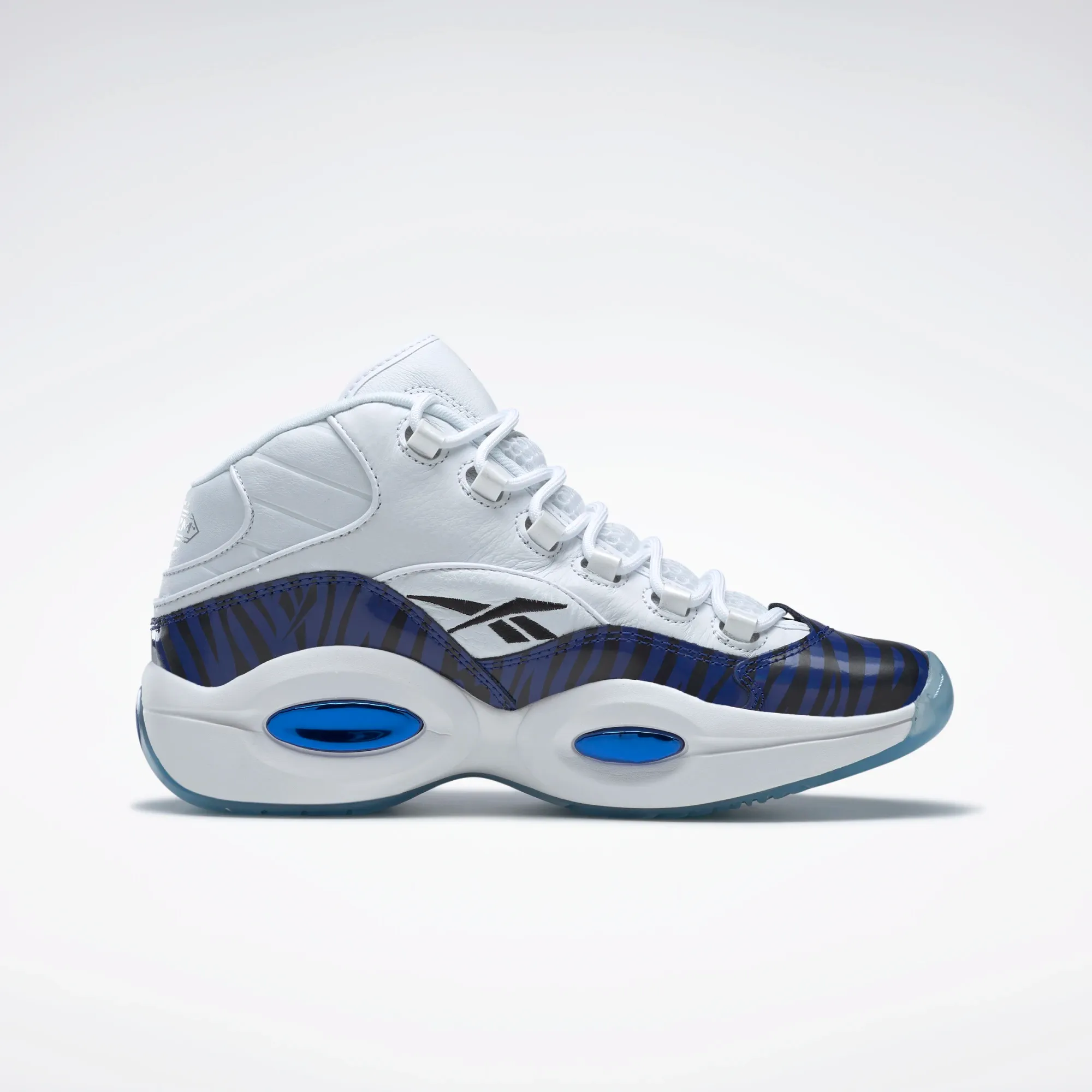 Reebok Men's Panini Question Mid Basketball Shoes - Ftwr White / Classic Cobalt / Core Black