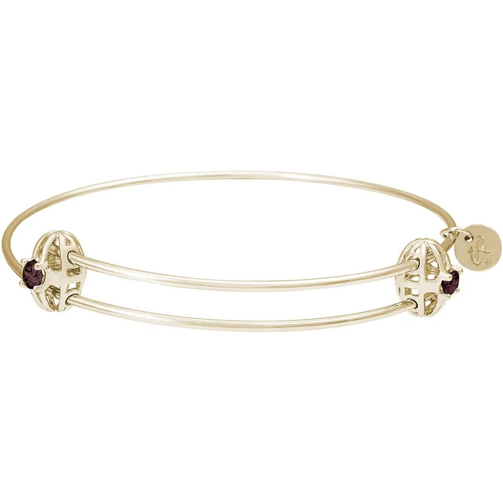 Rembrandt Charms - Graceful Bangle Bracelet With Stone - 20-0518