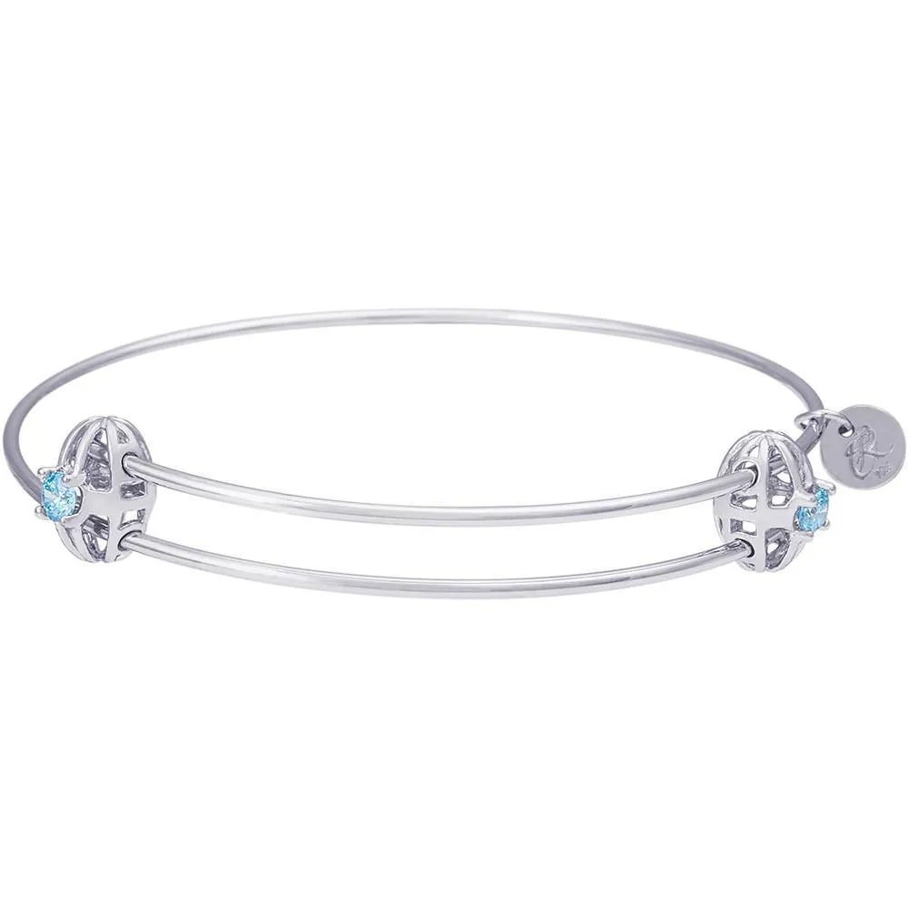 Rembrandt Charms - Graceful Bangle Bracelet With Stone - 20-0518