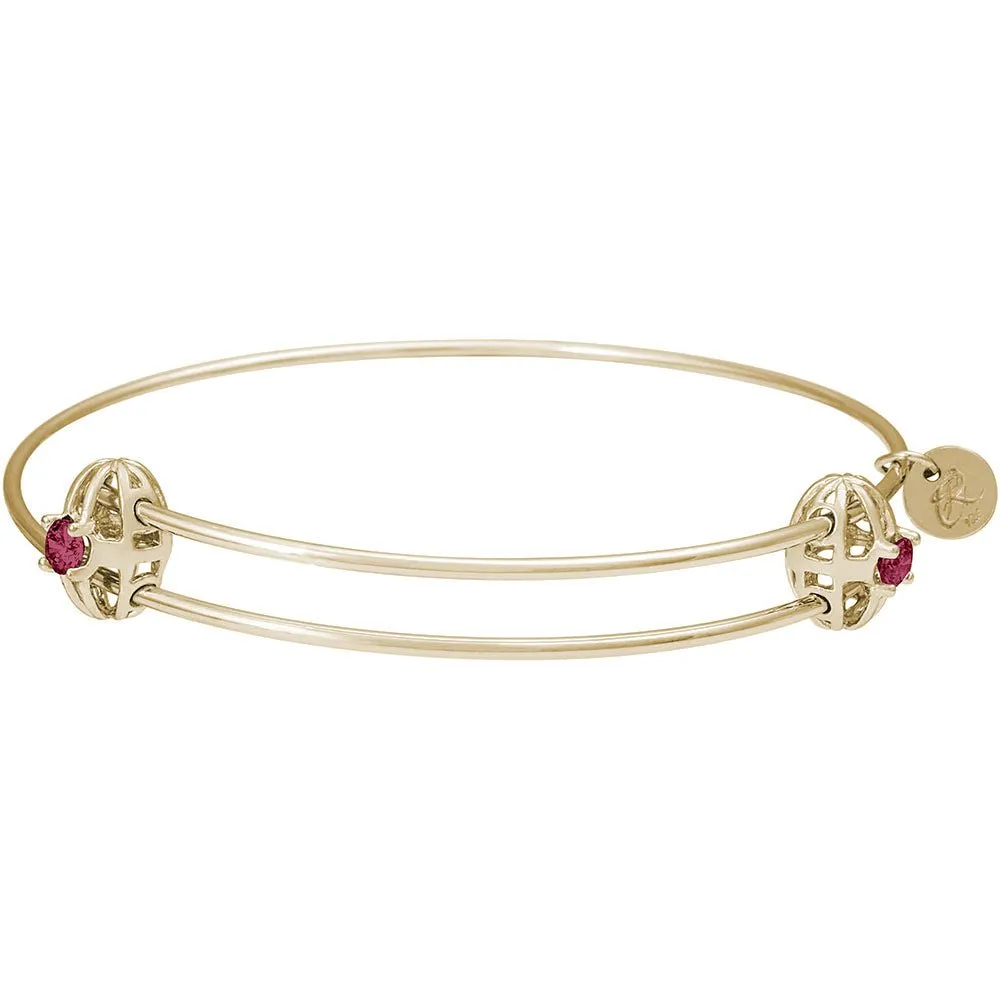 Rembrandt Charms - Graceful Bangle Bracelet With Stone - 20-0518