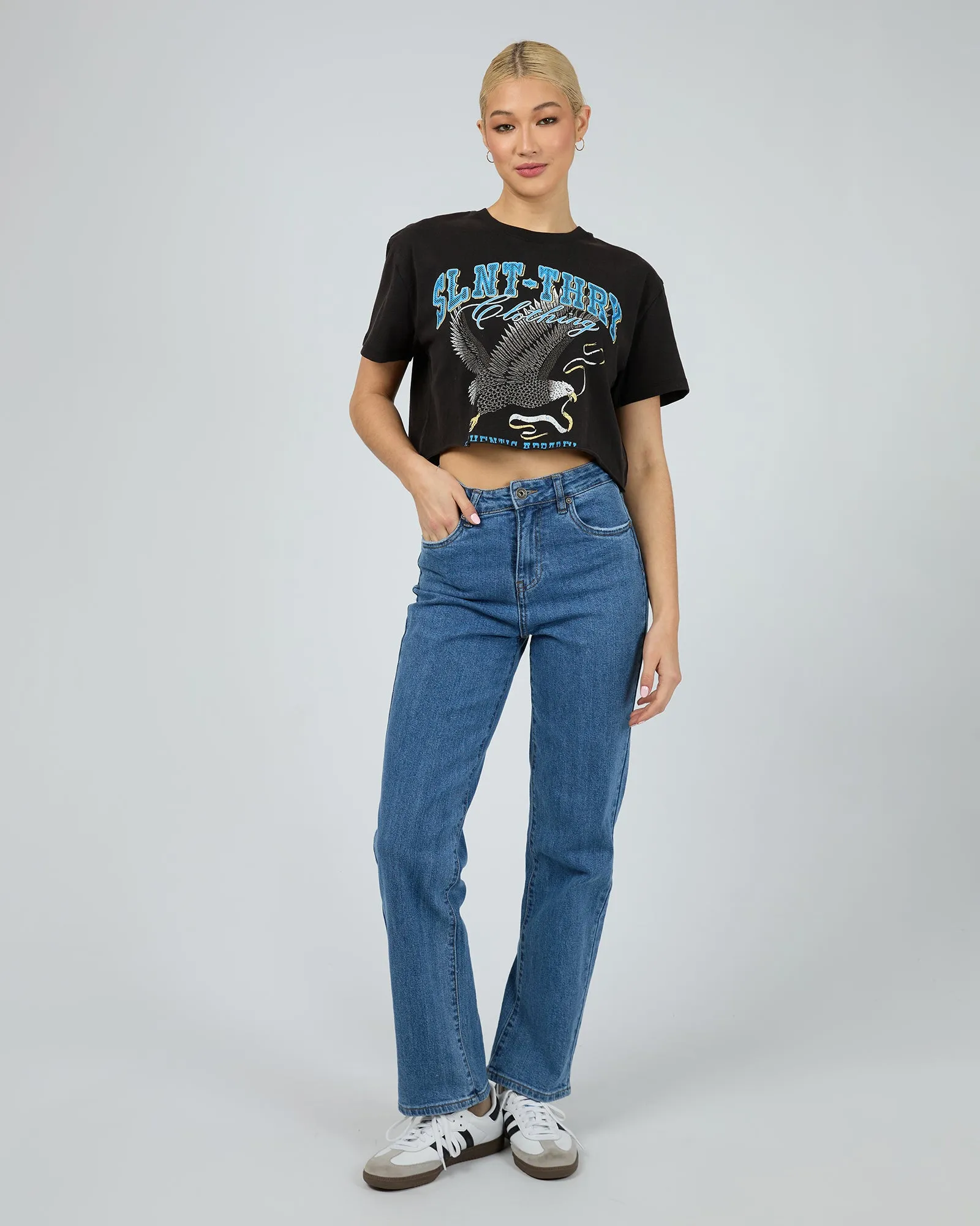 Republic Crop Tee Washed Black