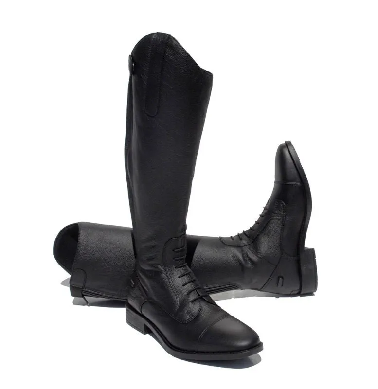 Rhinegold 'Elite' Luxus Extra Short Black Soft Long Leather Riding Boots