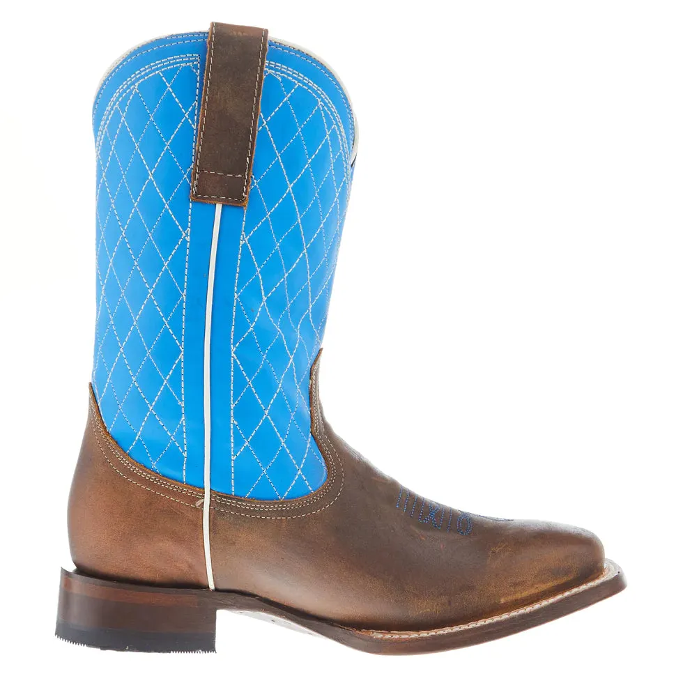 Roper Big Kids Crisscross Blue/Brown Boots (09-119-9991-0164)