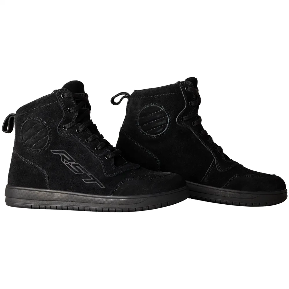 RST HiTop Moto Sneaker CE Boots Black Suede