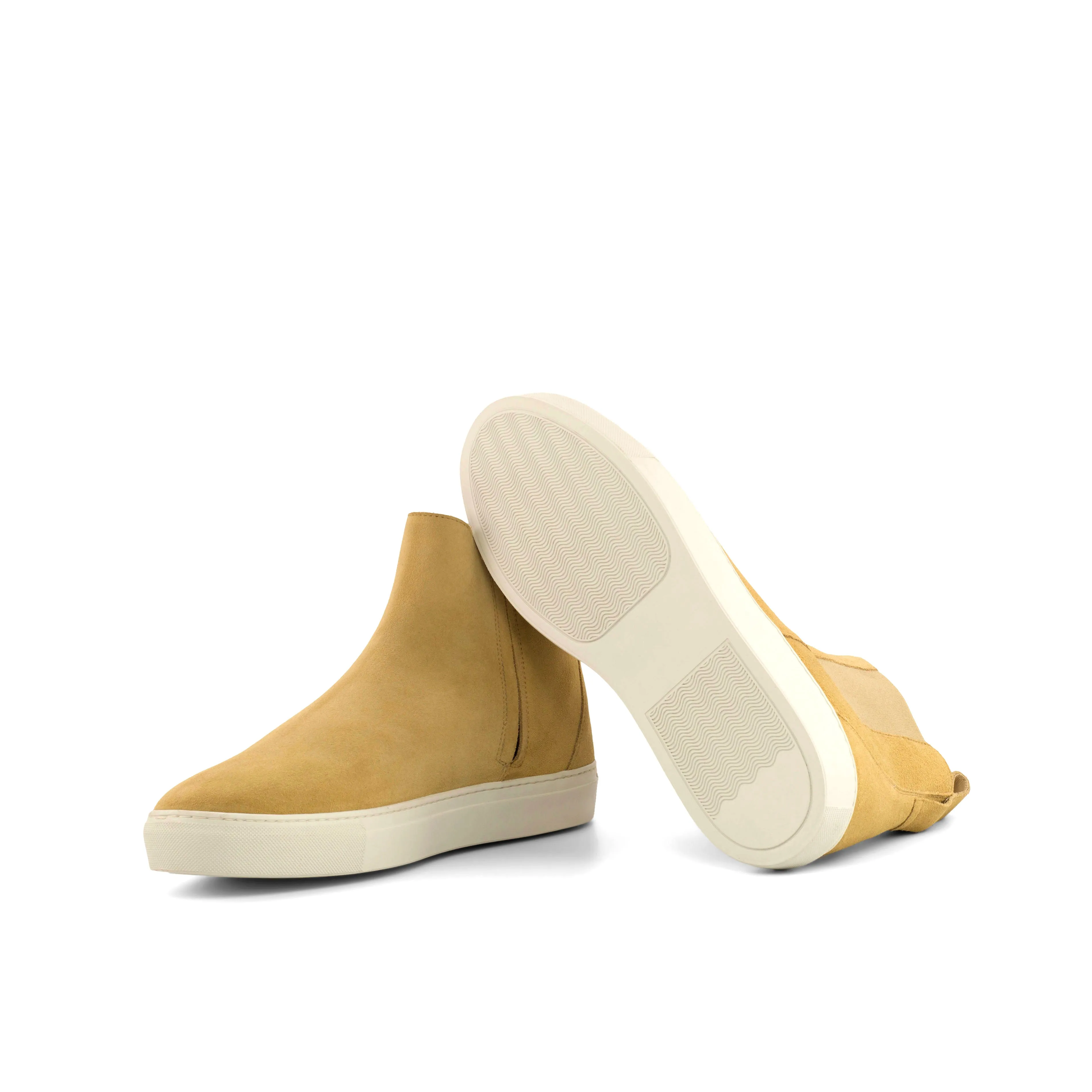 Sand Suede Chelsea Sneaker Boots