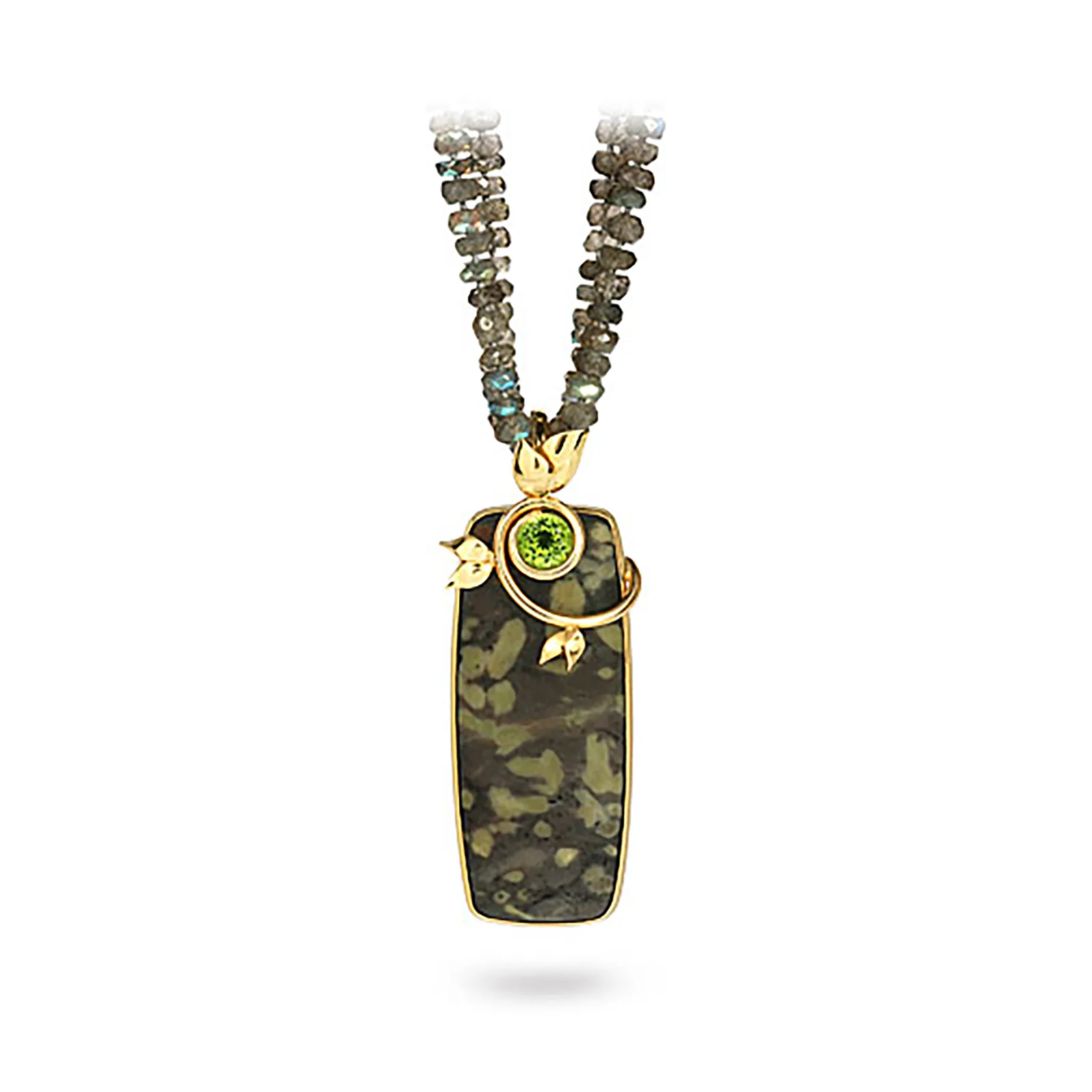 Serpentine, Peridot and Labradorite Necklace