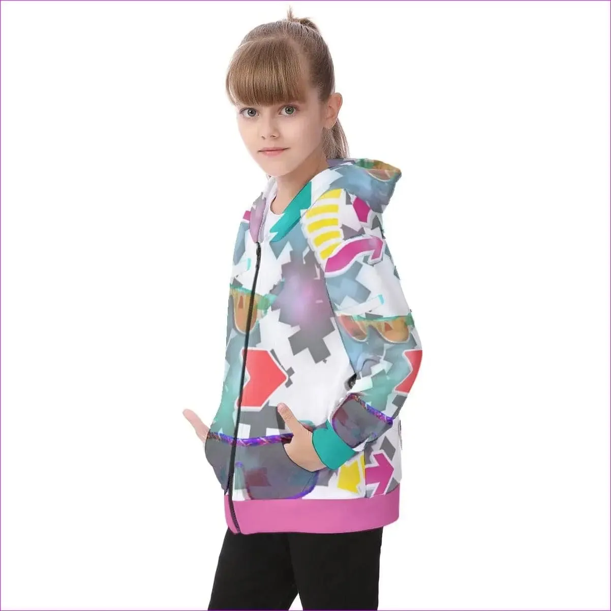 Shades Kids Fur Lined Zip Up Hoodie