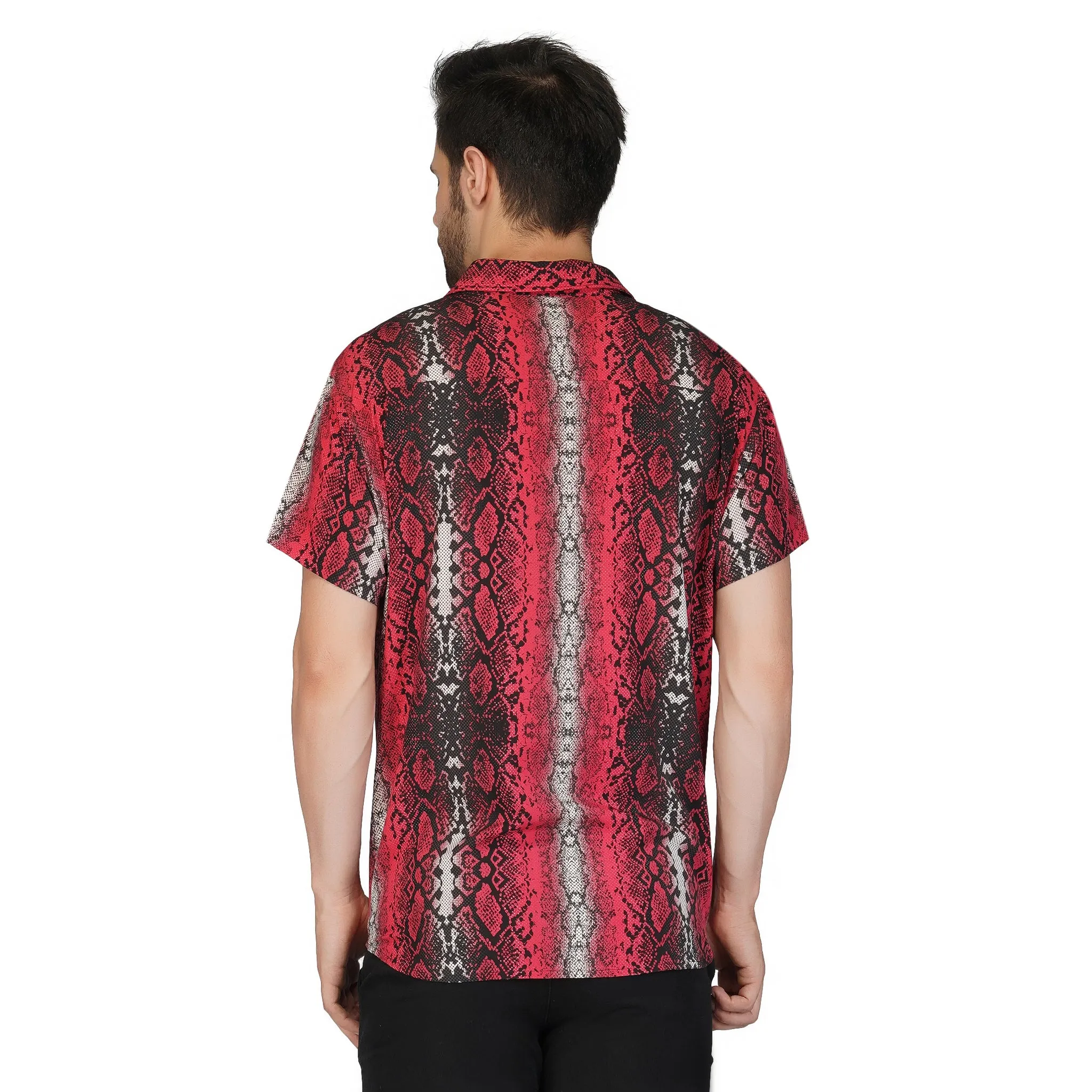 SLAY. Men's Animal Tie-Dye Snake Print Designer Shirt