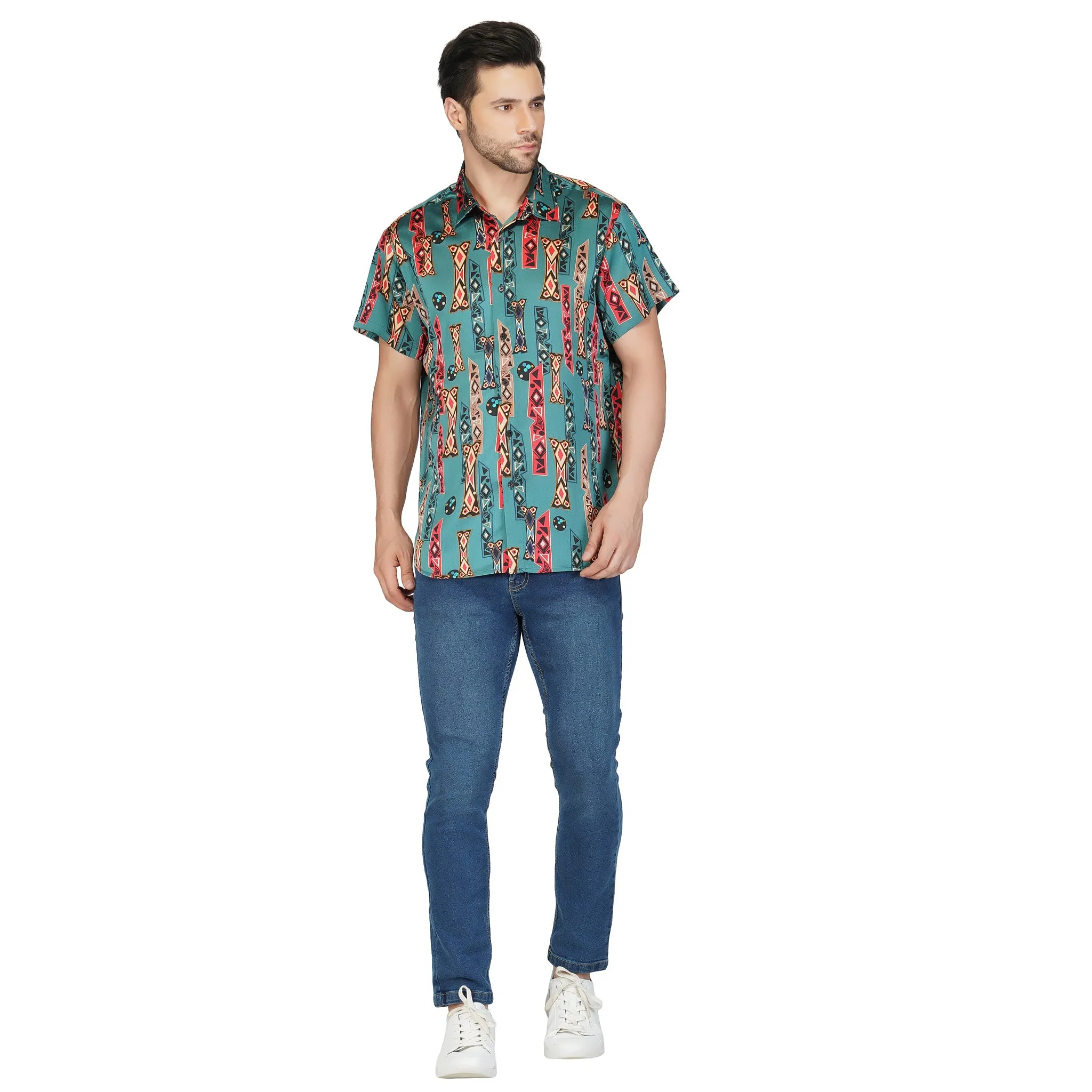 SLAY. Men's  Aztec Print Designer Shirt