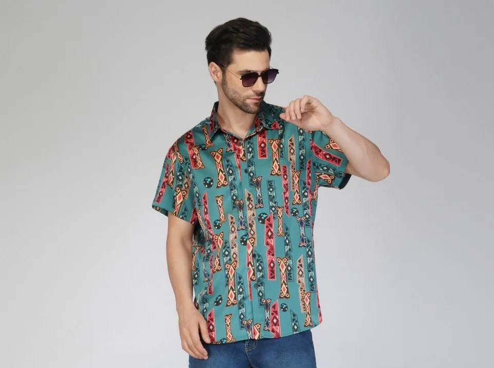 SLAY. Men's  Aztec Print Designer Shirt