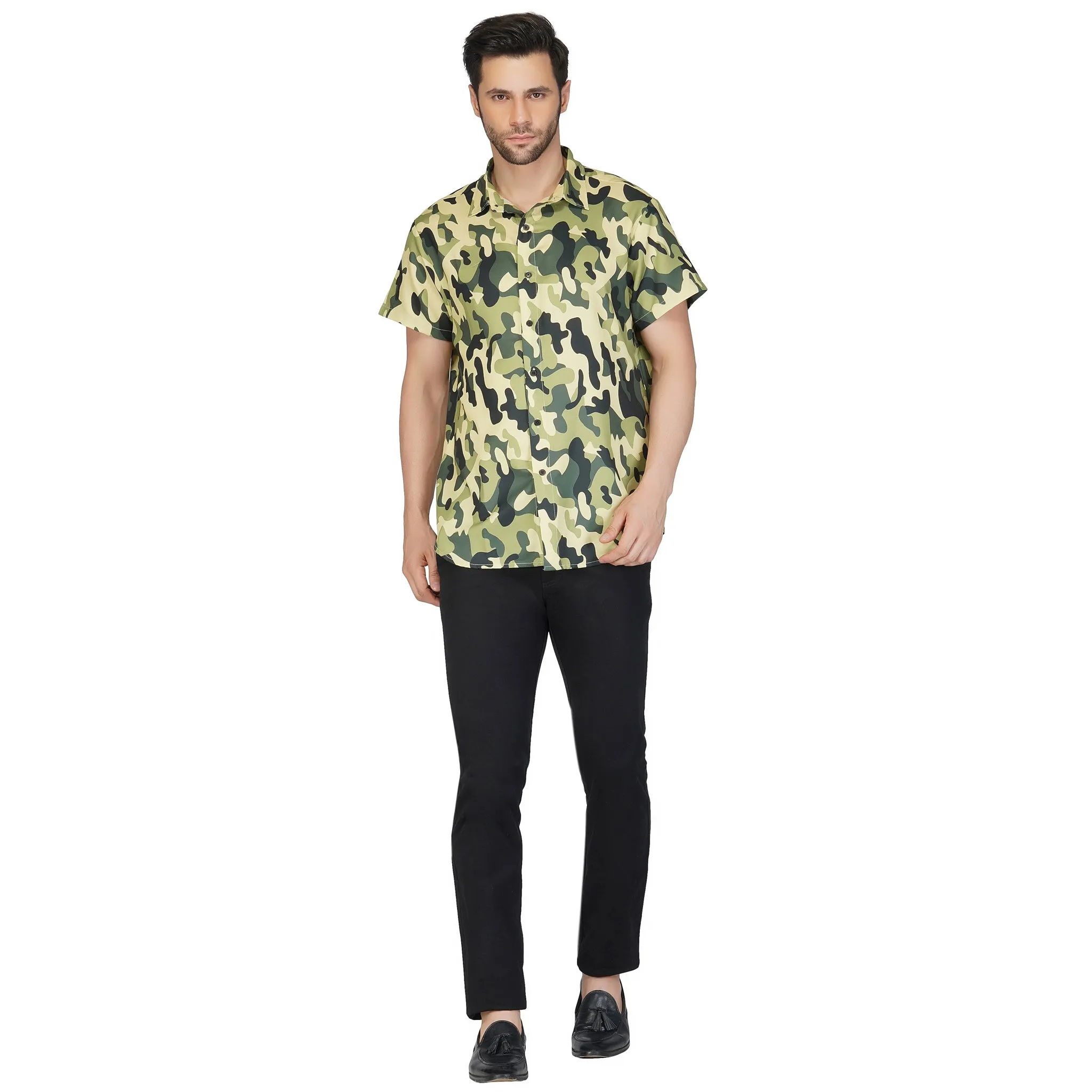 SLAY. Men's Camouflage Print Designer Shirt