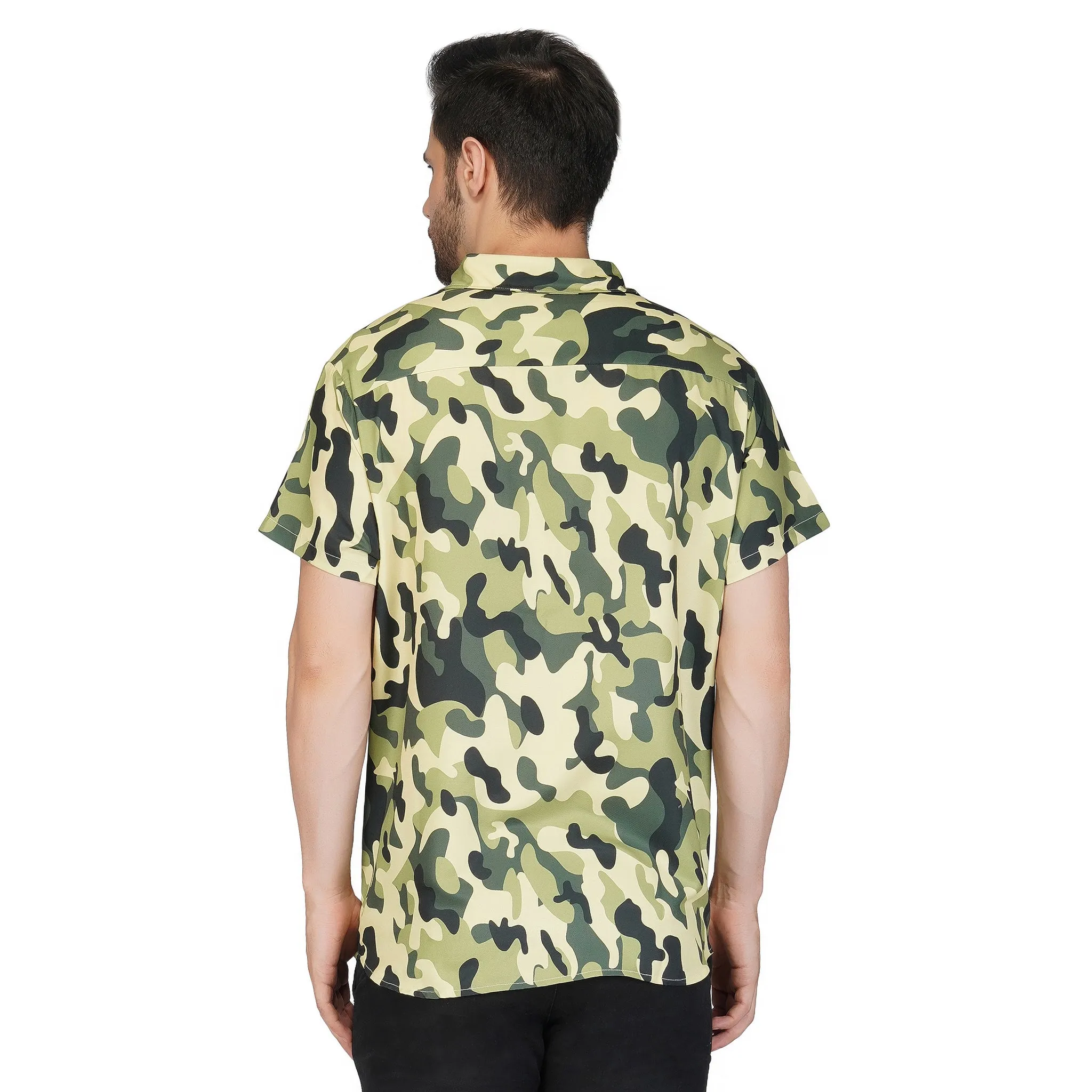 SLAY. Men's Camouflage Print Designer Shirt