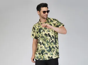 SLAY. Men's Camouflage Print Designer Shirt