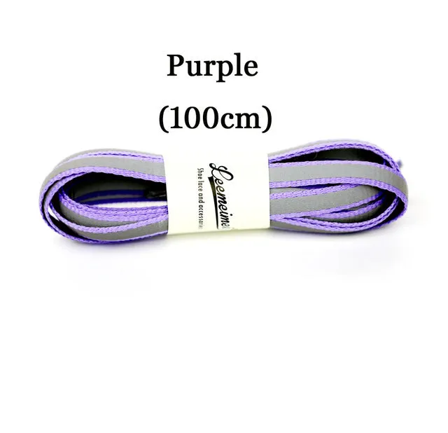 Sport Basketball Canvas Shoe Laces 3M Reflective Shoelaces Luminous Glowing Shoelaces Unisex Fashion Party Camping Strings