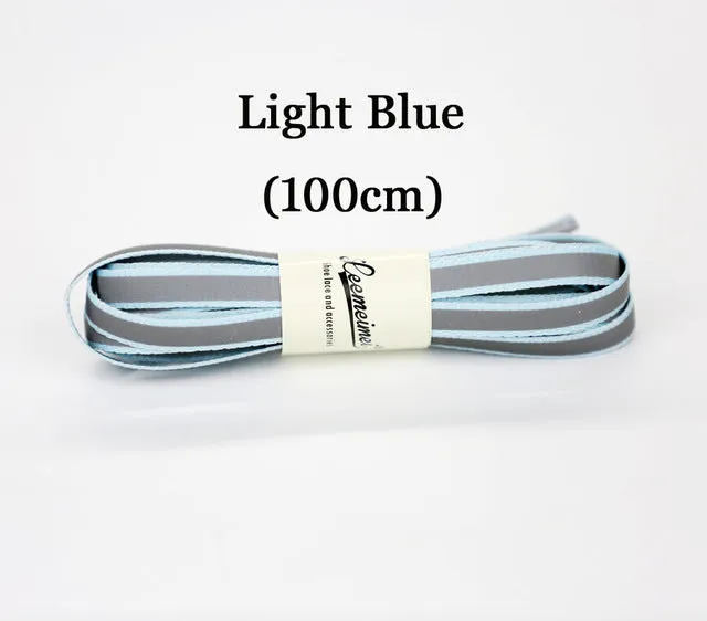 Sport Basketball Canvas Shoe Laces 3M Reflective Shoelaces Luminous Glowing Shoelaces Unisex Fashion Party Camping Strings