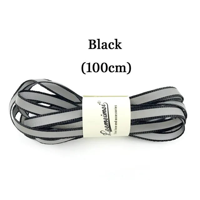 Sport Basketball Canvas Shoe Laces 3M Reflective Shoelaces Luminous Glowing Shoelaces Unisex Fashion Party Camping Strings