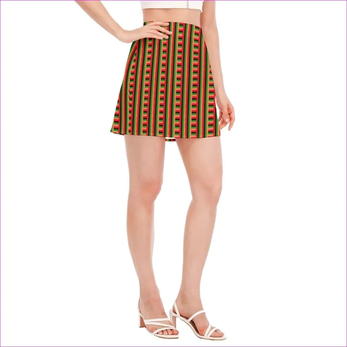 Striped Galore 2 Women's Side Split Hip Skirt