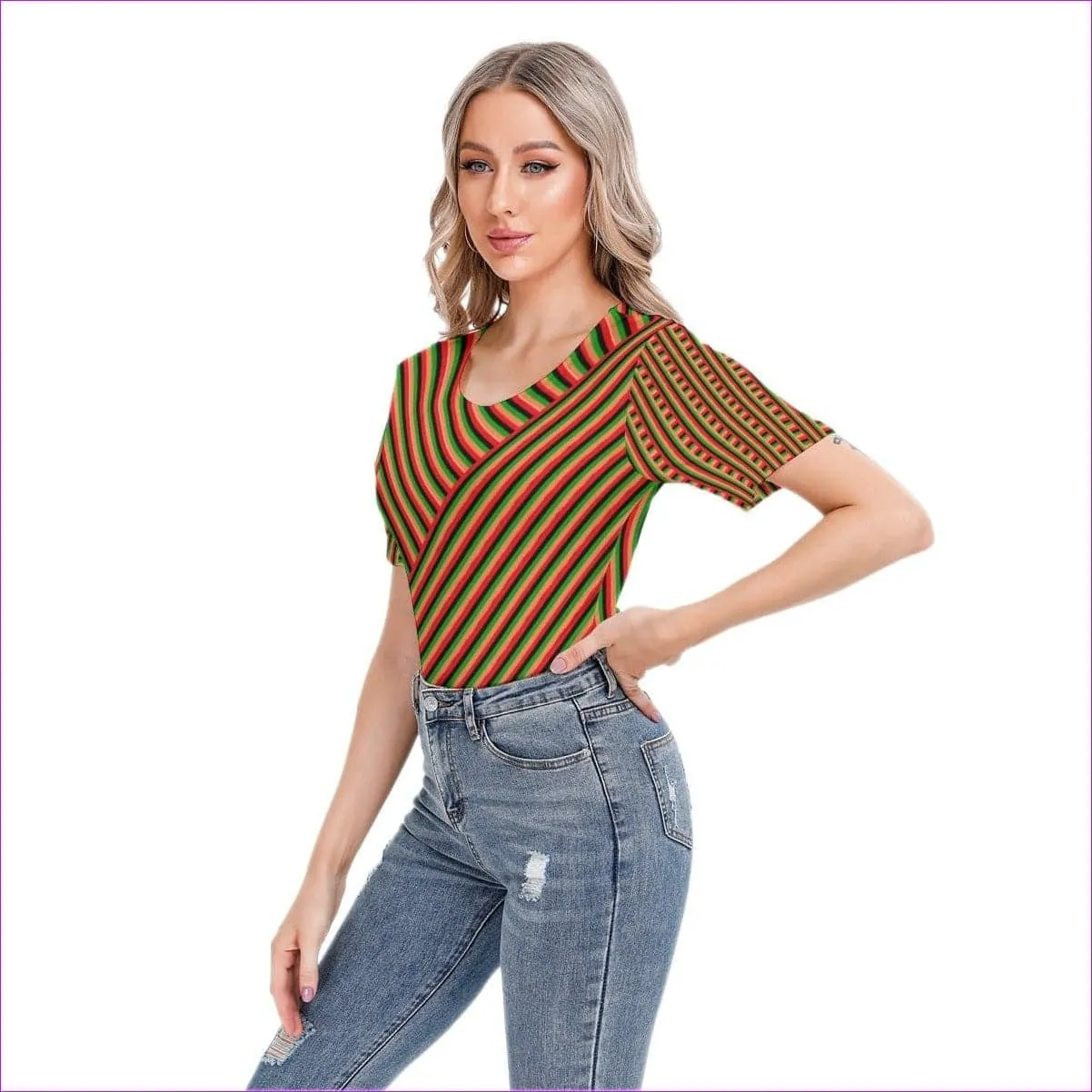 Striped Galore Women's Short Sleeve Bodysuit