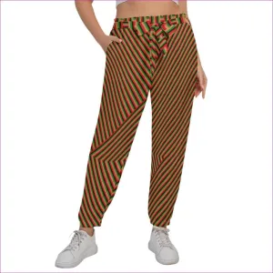 Striped Galore Women’s Trousers With Waist Belt Voluptuous ( ) Plus Size