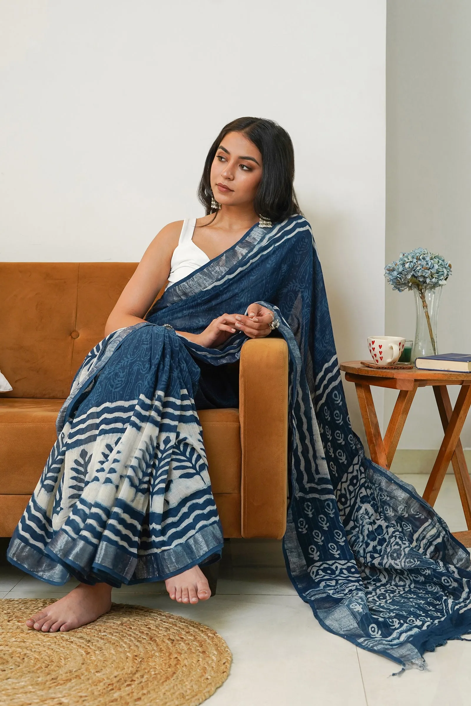 Teejh Coastal Linen Saree