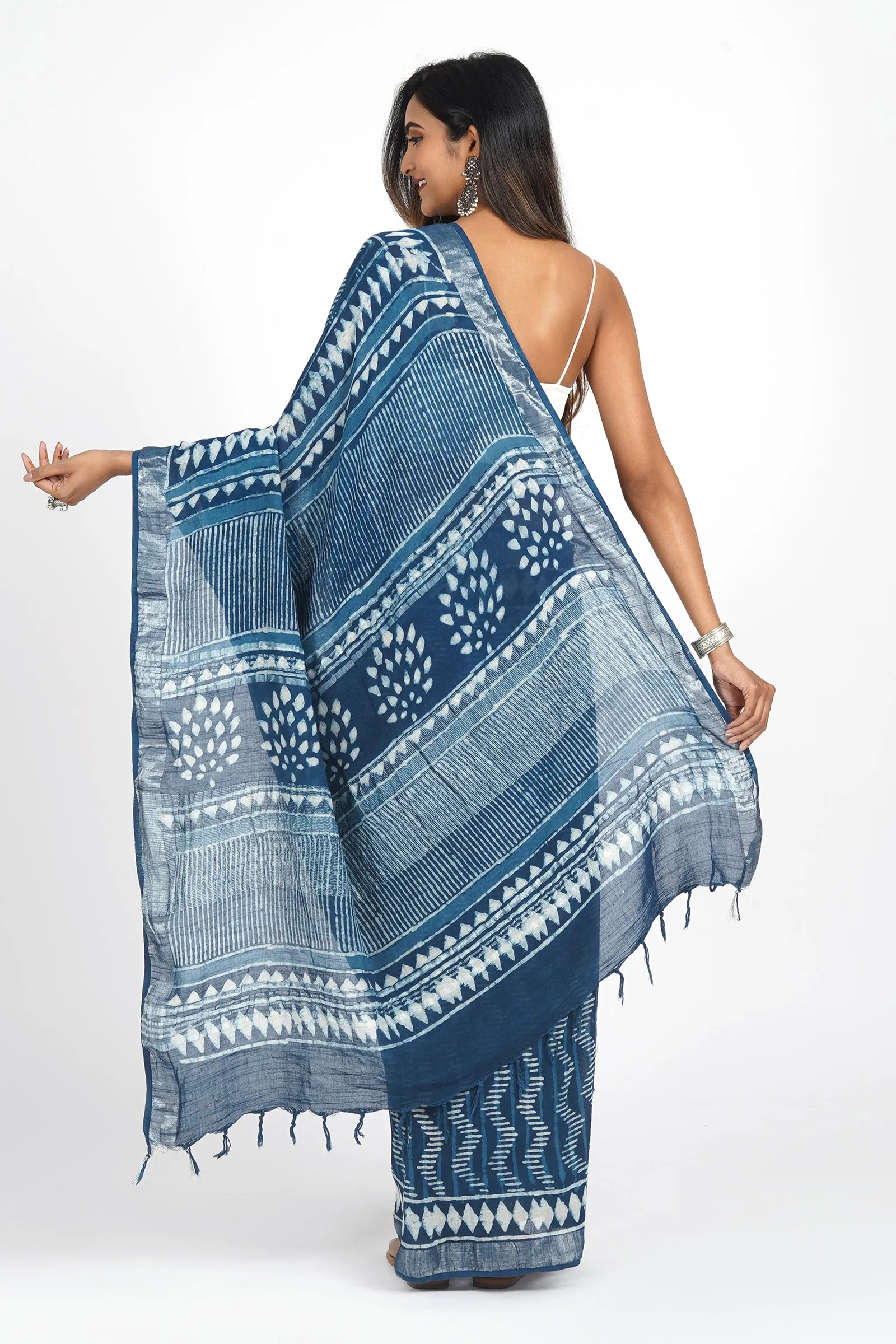 Teejh Coastal Navy Saree