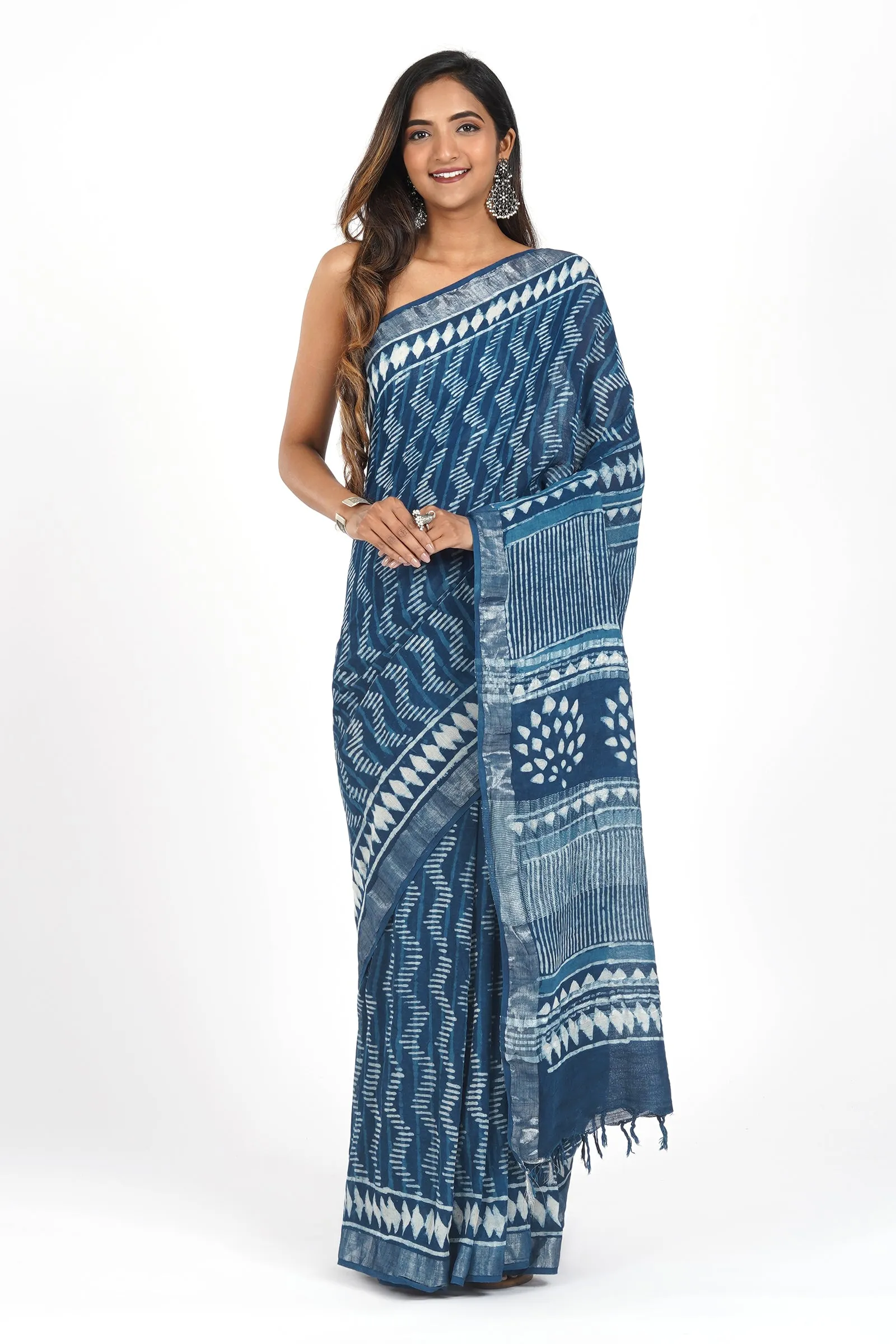 Teejh Coastal Navy Saree