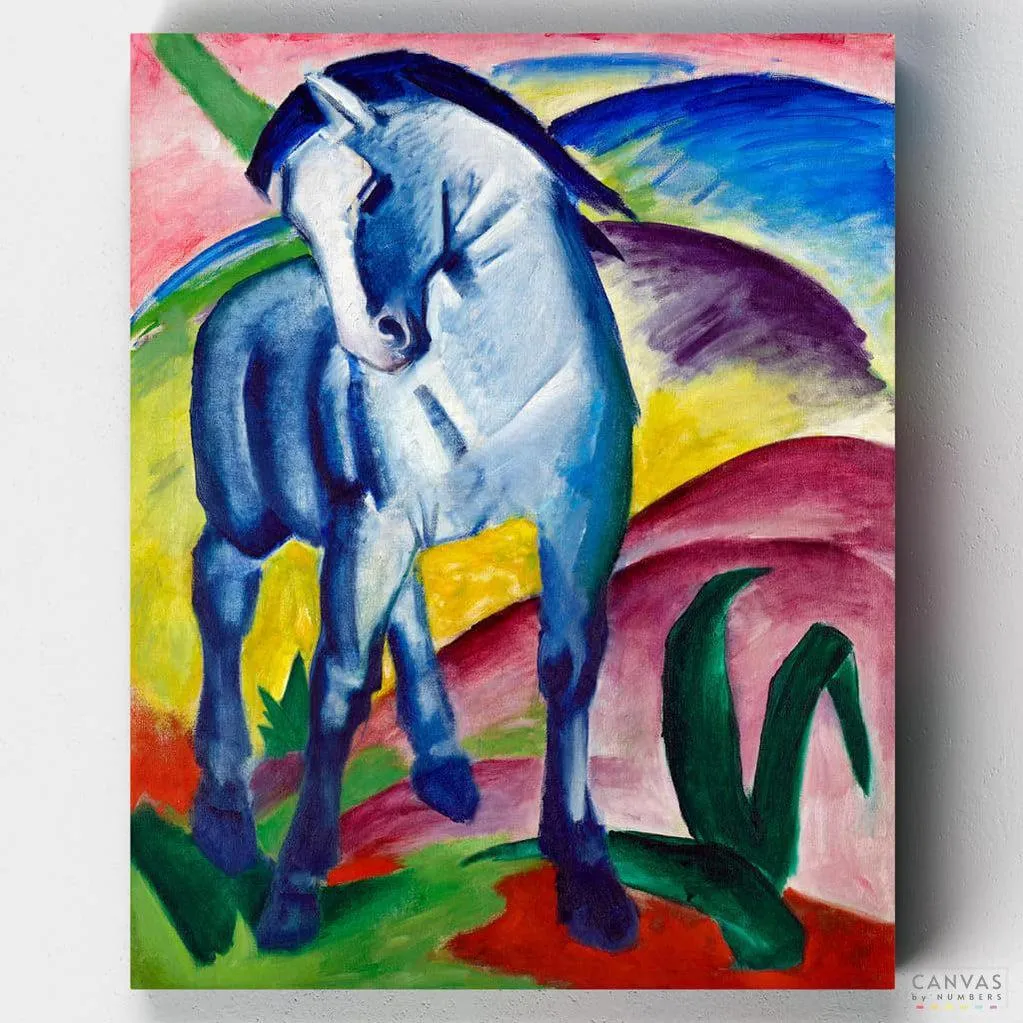 The Blue Horse I Painting by Franz Marc - Paint by Numbers