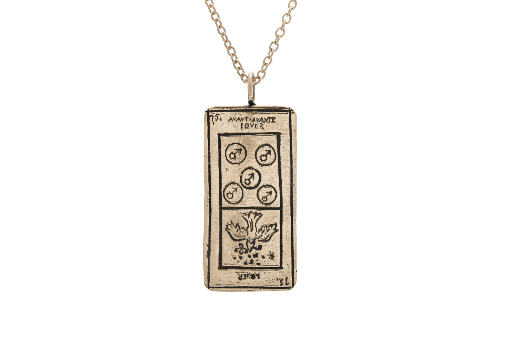 The Lovers Tarot Card Necklace