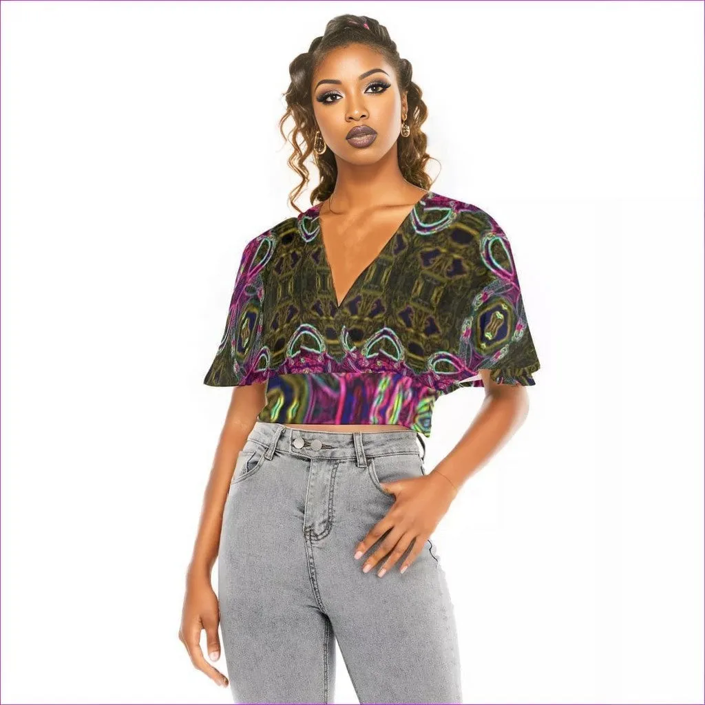 Tribalist Women's Bat Sleeve Crop Top