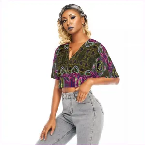 Tribalist Women's Bat Sleeve Crop Top