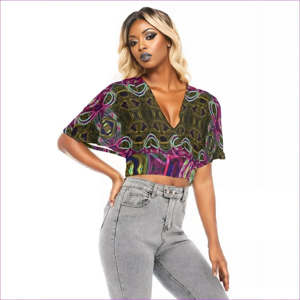 Tribalist Women's Bat Sleeve Crop Top