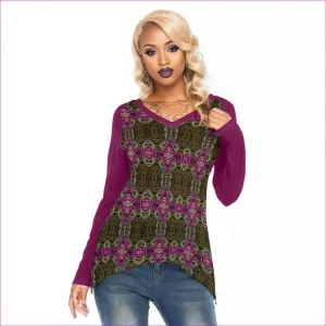 Tribalist Women's V-Neck Long Sleeves with Side Zip T-shirt