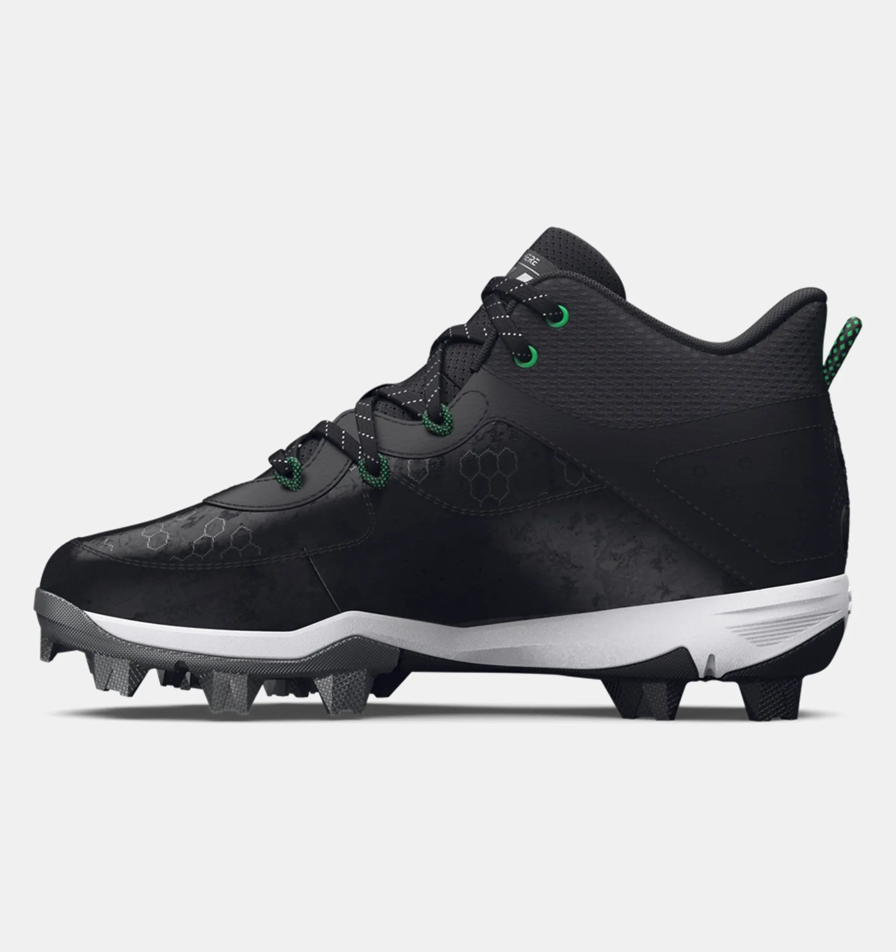 Under Armour Harper 8 Mid RM Jr. Baseball Cleats - Black