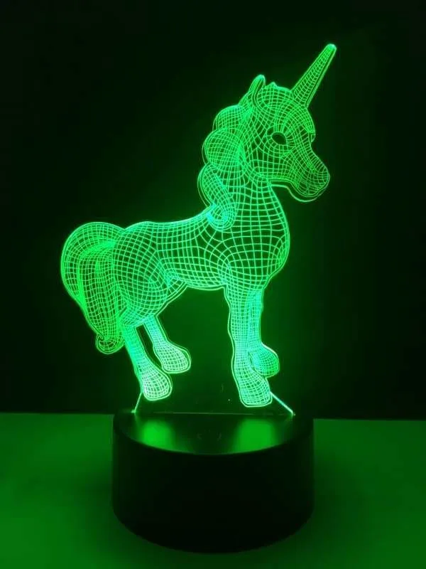 Unicorn Night Lamp 3D Color Change