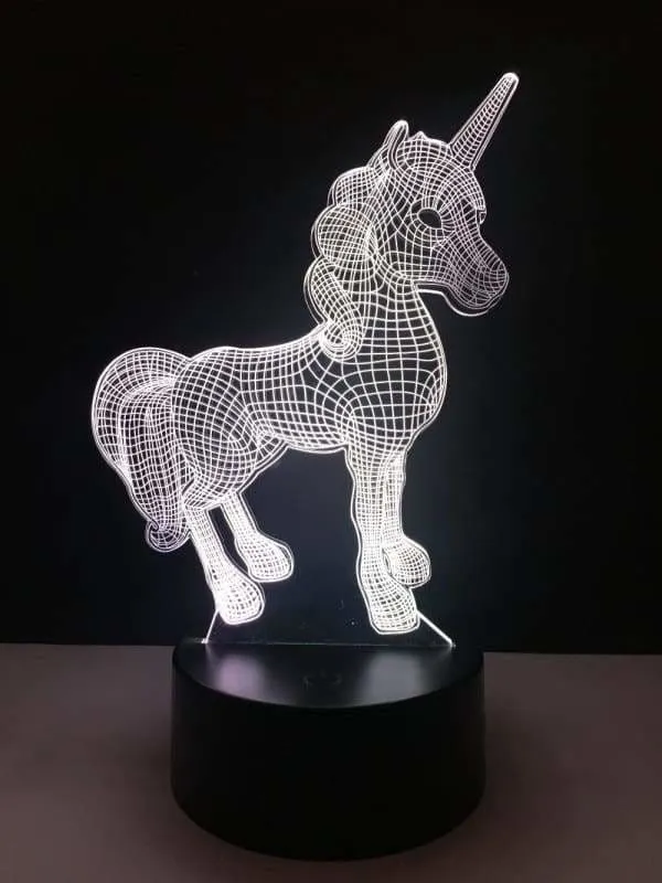 Unicorn Night Lamp 3D Color Change