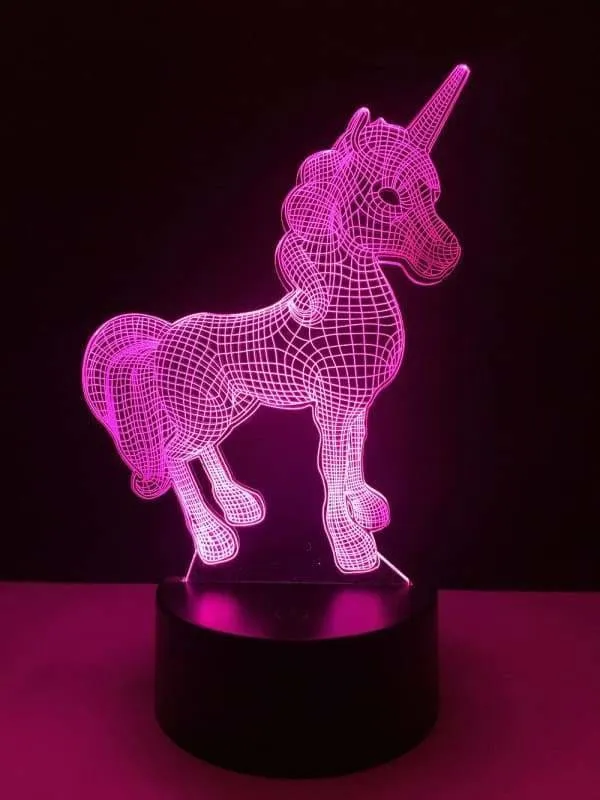 Unicorn Night Lamp 3D Color Change